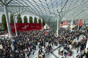 The eastern entrance to the Fiera Milano, during Eurocucina (i Saloni)